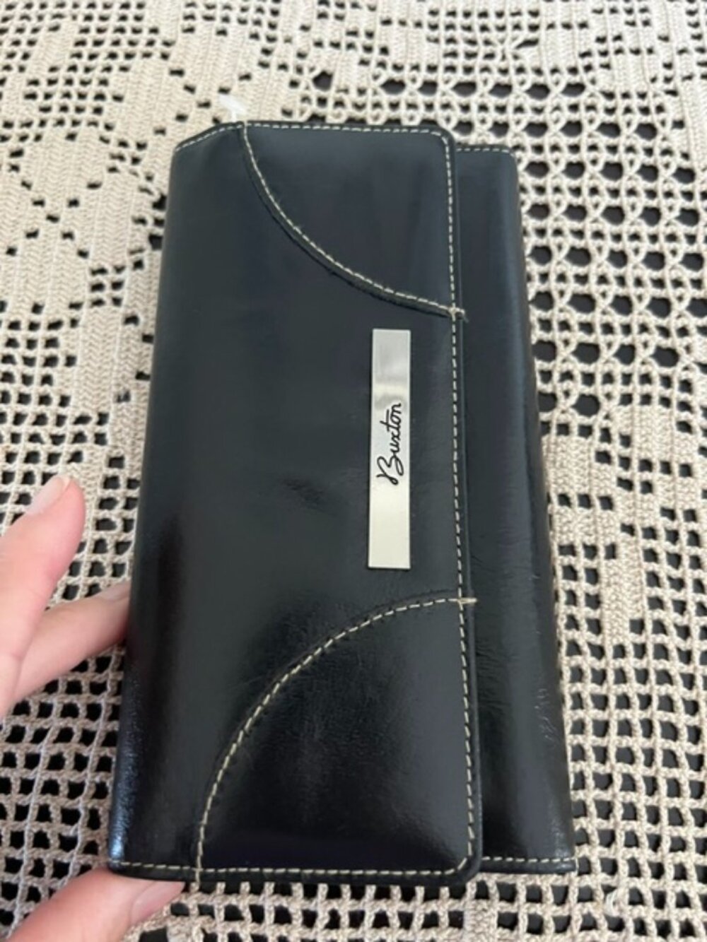 Buxton Genuine Leather Exterior Black Wallet - NEW